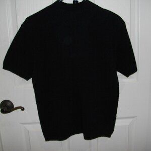 Women's New York Jeans Brand short sleeve black sweater, XL.